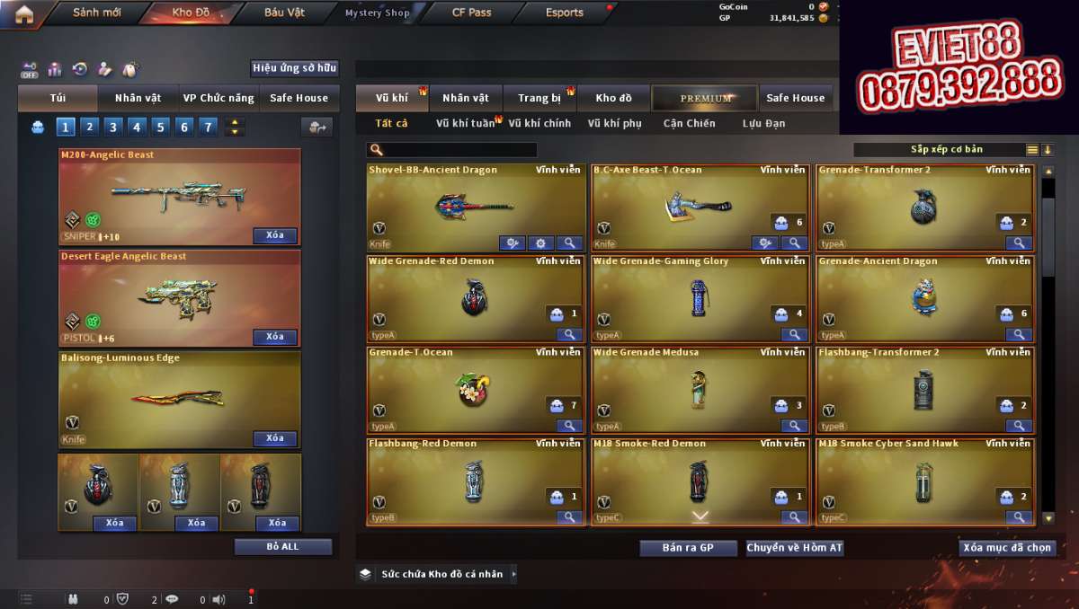 shop acc cf uy tin gia re